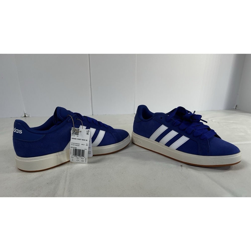 NWT Adidas Grand Court Base 00s Mens Blue Suede Sneakers IH1039 Size 9